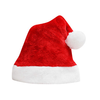 Коледна шапка Възрастни Коледни празнични шапки Кадифена уютна коледна шапка Удебелена класическа за Коледа Нова година Dropshiping