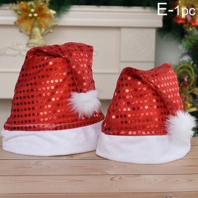 Pălărie de Crăciun tricotată 2023 Pompon drăguț Copii Adulti Crăciun Moale Căciulă de Moș Crăciun Cadou pentru copii de Anul Nou Natal Natal Decorat