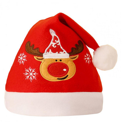Hea välimusega jõulumüts Pehme lumememm Jõuluvana Täiskasvanute Lastemüts Veniv erksavärviline jõulupeomüts peoks