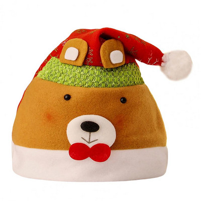 Hea välimusega jõulumüts Pehme lumememm Jõuluvana Täiskasvanute Lastemüts Veniv erksavärviline jõulupeomüts peoks