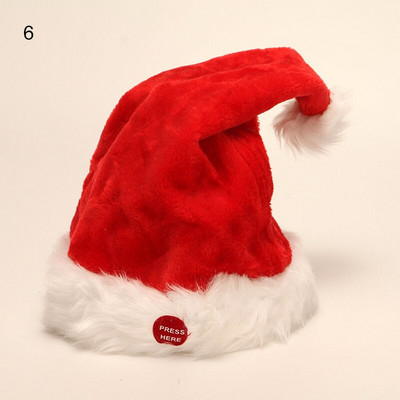 Коледни елементи Електрическа шапка Пеещи шапки с музика Сладка плюшена играчка за коледен подарък Парти WXV Разпродажба