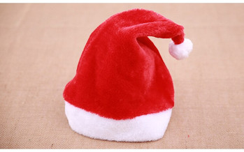 Висококачествена къса пухкава коледна шапка за деца и възрастни 2 размера Коледен фестивал на Дядо Коледа Аксесоари за дресинг мол Училищни пособия