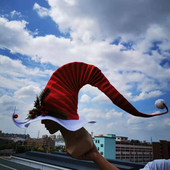 Χριστουγεννιάτικο καπέλο τσόχα με καπέλο μάγισσας Μεγάλο χριστουγεννιάτικο καπέλο για χριστουγεννιάτικο πάρτι στηρίγματα Δέντρο στολίδι Πάρτι για Χριστουγεννιάτικο δώρο