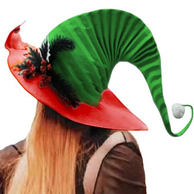 Χριστουγεννιάτικο καπέλο τσόχα με καπέλο μάγισσας Μεγάλο χριστουγεννιάτικο καπέλο για χριστουγεννιάτικο πάρτι στηρίγματα Δέντρο στολίδι Πάρτι για Χριστουγεννιάτικο δώρο