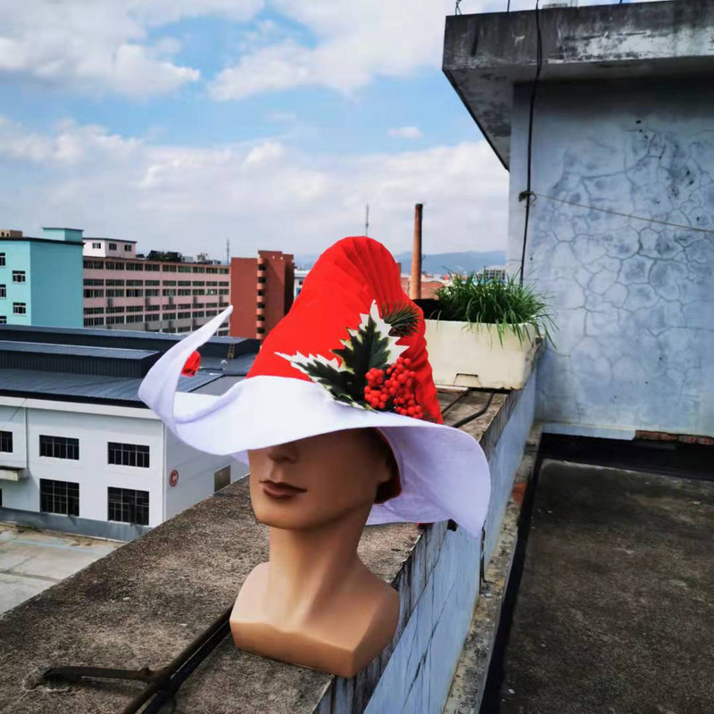 Χριστουγεννιάτικο καπέλο τσόχα με καπέλο μάγισσας Μεγάλο χριστουγεννιάτικο καπέλο για χριστουγεννιάτικο πάρτι στηρίγματα Δέντρο στολίδι Πάρτι για Χριστουγεννιάτικο δώρο