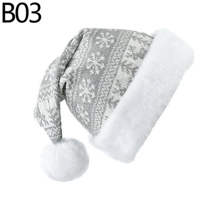 1kom Sretan Božić Šeširi Šešir Zimski deblji pleteni baršunasti Božićni šešir za odrasle Sretan Božićni ukrasi Pokloni Sretna Nova godina