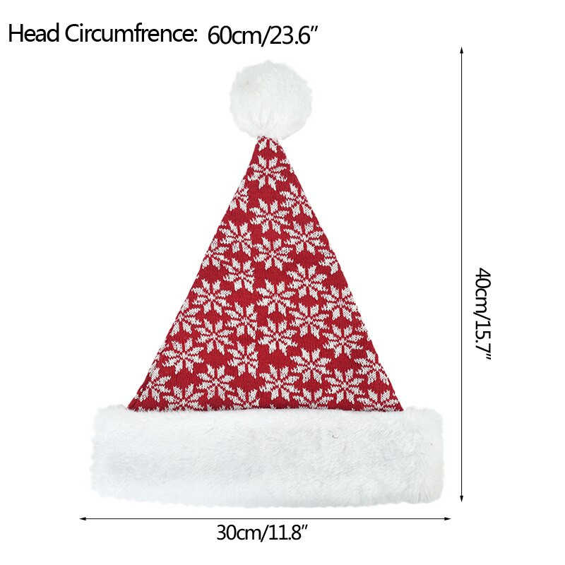 1kom Sretan Božić Šeširi Šešir Zimski deblji pleteni baršunasti Božićni šešir za odrasle Sretan Božićni ukrasi Pokloni Sretna Nova godina