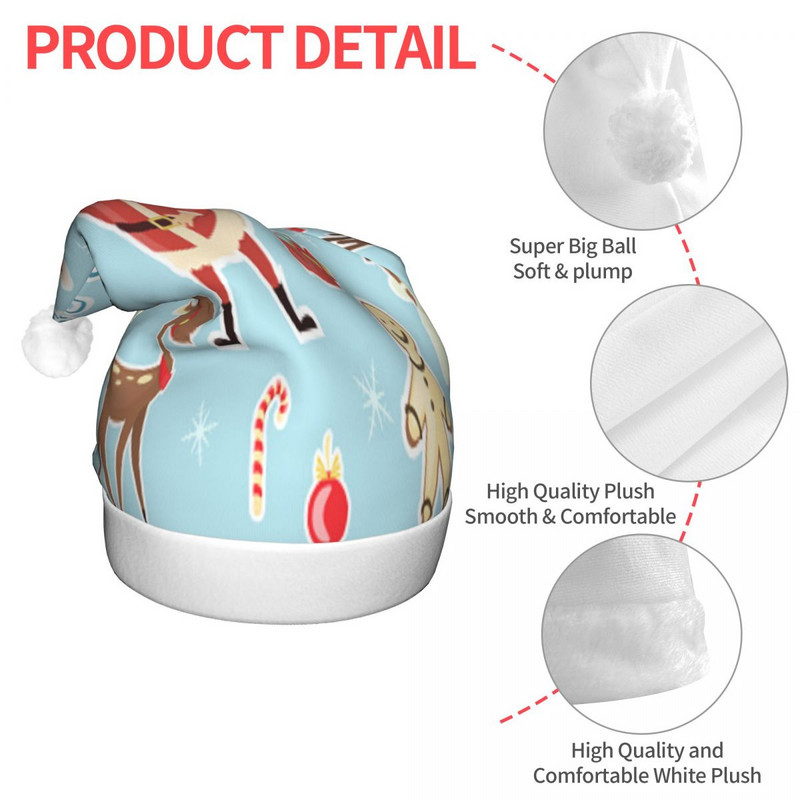 Sretan Božić 10 božićnih šešira Djed Božićnjak Sjajne novogodišnje božićne dekoracije