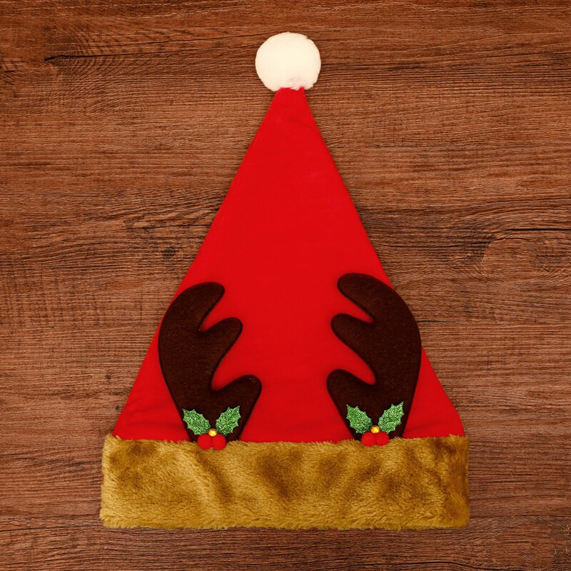 Χριστουγεννιάτικο καπέλο γέρου με βλέμμα άλκη γυαλιά παλιού χριστουγεννιάτικο καπέλο Παιδικά στυλ ενηλίκων Διακόσμηση πάρτι Φόρεμα καπέλο κόκκινο