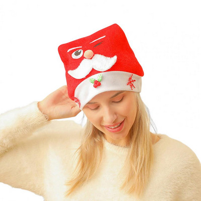 Pălărie de Crăciun atractivă, lavabilă, menține la cald Triunghiul Elk Om de zăpadă Moș Crăciun Decor șapcă