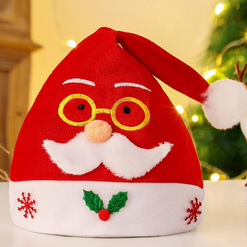 Pălărie de Crăciun atractivă, lavabilă, menține la cald Triunghiul Elk Om de zăpadă Moș Crăciun Decor șapcă