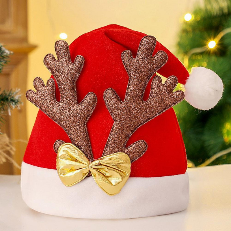 Pălărie de Crăciun atractivă, lavabilă, menține la cald Triunghiul Elk Om de zăpadă Moș Crăciun Decor șapcă