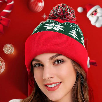 Προϊόντα για ενήλικες Προμήθειες διακοπών Χαριτωμένα χειμωνιάτικα ζεστά χριστουγεννιάτικα ρούχα Καπέλο Άγιου Βασίλη Πλεκτό μάλλινο καπέλο Χριστουγεννιάτικο καπέλο