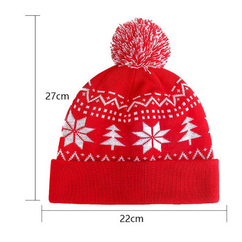 Продукти за възрастни Празнични принадлежности Сладко зимно топло коледно облекло Шапка на Дядо Коледа Плетена вълнена шапка Коледна шапка
