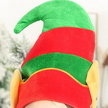 Καπέλο Ξωτικού με Αυτιά Χριστουγεννιάτικο Καπέλο Ξωτικού Καπέλο Ξωτικού για Χριστουγεννιάτικες Στολές Αξεσουάρ Διακόσμηση πάρτι Κόκκινο/Πράσινο