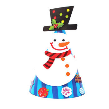 4 бр. Шапка Коледна шапка Дебел мъжки орнамент Стара снежинка Кариран Коледен домашен декор Син Коледен орнамент Безплатна доставка 2022 г.