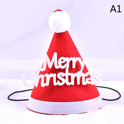 1PC коледна шапка Карикатура Дядо Коледа Лос Снежен човек Весела Коледа Шапка Коледни декорации за дома Консумативи за коледно парти