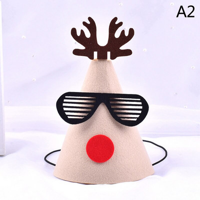 1PC коледна шапка Карикатура Дядо Коледа Лос Снежен човек Весела Коледа Шапка Коледни декорации за дома Консумативи за коледно парти