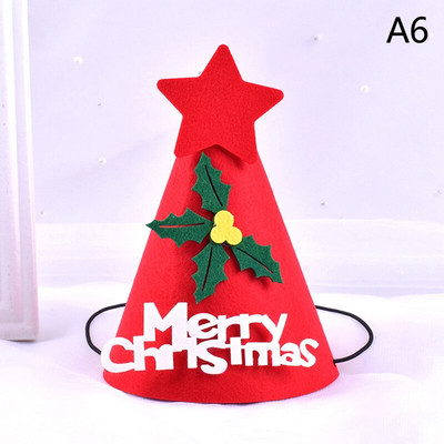 1PC коледна шапка Карикатура Дядо Коледа Лос Снежен човек Весела Коледа Шапка Коледни декорации за дома Консумативи за коледно парти