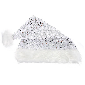 Καπέλο Χριστουγεννιάτικα καπέλα Άγιου Βασίλη Βελούδινα καπέλα για ενήλικες Claus Redcap Γιορτινά στολίδια τσόχα Μικρά πλεκτά αστραφτερά στηρίγματα πούλιες για πάρτι