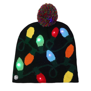 Led Colorful Light Kintting Χριστουγεννιάτικο καπέλο Knit Up Beanie Καπέλο Παιδικά Ενήλικες Παιδικά Καπέλα Χριστουγεννιάτικο πάρτι Δώρα Πρωτοχρονιάς
