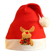 1 komad božićne kape crvene boje Neosvijetljena tkanina za novogodišnje ukrase Materijal 28cmX35cm Djed Mraz navidad kape Festival