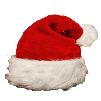 1 брой коледни шапки червен цвят Неосветена кърпа за новогодишна декорация Материал 28cmX35cm Фестивални шапки на Дядо Коледа navidad