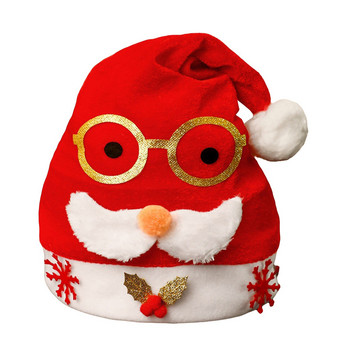 1 τεμάχιο χριστουγεννιάτικα καπέλα κόκκινο χρώμα Χωρίς φωτισμό Πρωτοχρονιάτικο διακοσμητικό πανί Υλικό 28cmX35cm Άγιος Βασίλης navidad καπέλα Φεστιβάλ