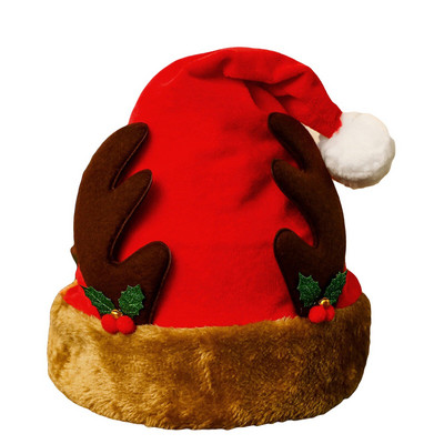 1 komad božićne kape crvene boje Neosvijetljena tkanina za novogodišnje ukrase Materijal 28cmX35cm Djed Mraz navidad kape Festival