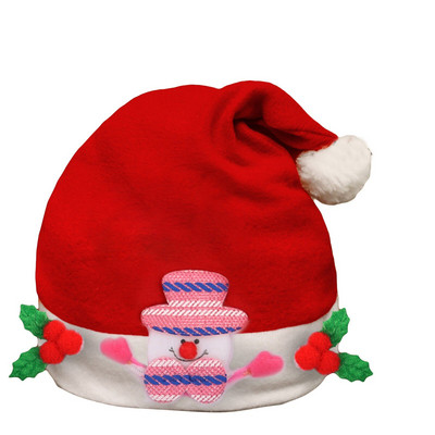 1 komad božićne kape crvene boje Neosvijetljena tkanina za novogodišnje ukrase Materijal 28cmX35cm Djed Mraz navidad kape Festival