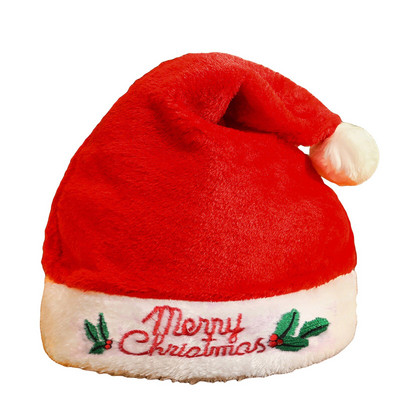 1 komad božićne kape crvene boje Neosvijetljena tkanina za novogodišnje ukrase Materijal 28cmX35cm Djed Mraz navidad kape Festival