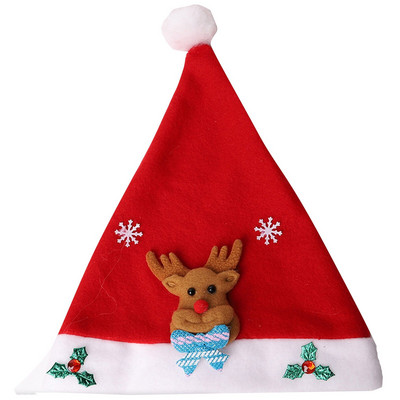 1 komad božićne kape crvene boje Neosvijetljena tkanina za novogodišnje ukrase Materijal 28cmX35cm Djed Mraz navidad kape Festival