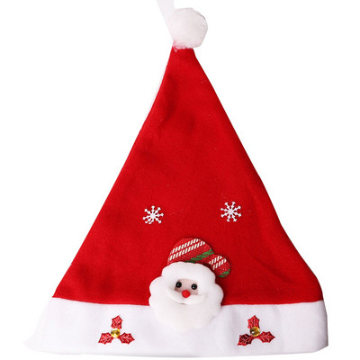 1 komad božićne kape crvene boje Neosvijetljena tkanina za novogodišnje ukrase Materijal 28cmX35cm Djed Mraz navidad kape Festival