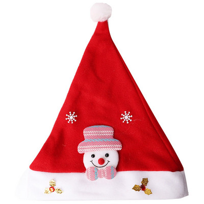1 komad božićne kape crvene boje Neosvijetljena tkanina za novogodišnje ukrase Materijal 28cmX35cm Djed Mraz navidad kape Festival