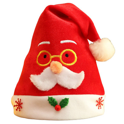 1 komad božićne kape crvene boje Neosvijetljena tkanina za novogodišnje ukrase Materijal 28cmX35cm Djed Mraz navidad kape Festival