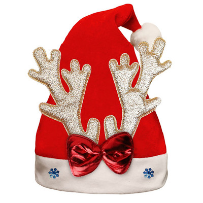 1 komad božićne kape crvene boje Neosvijetljena tkanina za novogodišnje ukrase Materijal 28cmX35cm Djed Mraz navidad kape Festival