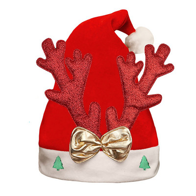 1 komad božićne kape crvene boje Neosvijetljena tkanina za novogodišnje ukrase Materijal 28cmX35cm Djed Mraz navidad kape Festival