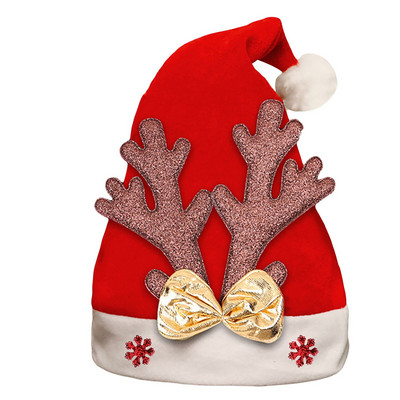 1 komad božićne kape crvene boje Neosvijetljena tkanina za novogodišnje ukrase Materijal 28cmX35cm Djed Mraz navidad kape Festival