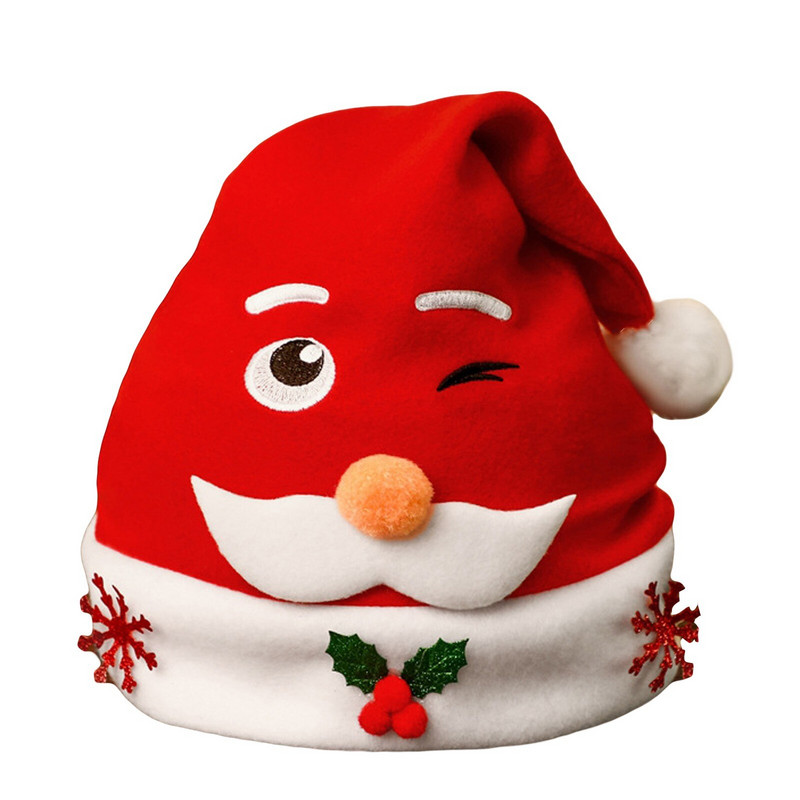 1 komad božićne kape crvene boje Neosvijetljena tkanina za novogodišnje ukrase Materijal 28cmX35cm Djed Mraz navidad kape Festival