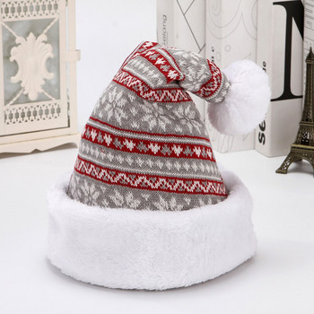 Сладък фестивал на модела на снежни лосове Меки плетени спортове на открито Еластична шапка Подаръци Парти за възрастни Коледна шапка Зима Топла Нова година