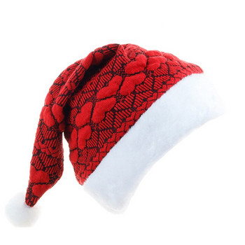 1 τμχ Λούτρινο Πλεκτό Χριστουγεννιάτικο Καπέλο Santa Claus Parade Πλεκτό καπέλο γιορτινό καπέλο Χριστουγεννιάτικη διακόσμηση Πρωτοχρονιάτικο δώρο υψηλής ποιότητας