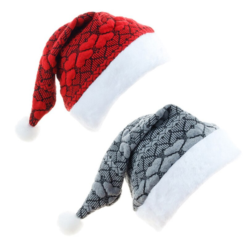 1 kom. Plišana pletena božićna kapa Djed Mraz Parada Pletena kapa Slavljenička kapa Božićni ukras Novogodišnji poklon visoke kvalitete