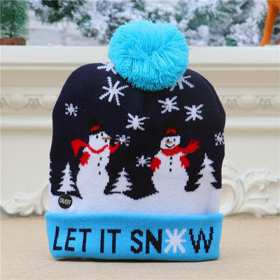 Božićne kape s LED svjetlom Višebojni svijetleći džemper Pletena kapa Božićni ukrasi Božićni novogodišnji dar za djecu 2023.
