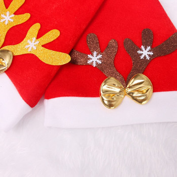 Златни кадифени коледни шапки Шапки на Дядо Коледа Детски шапки Коледна украса Честита Нова Година Реквизит за парти Коледни костюми