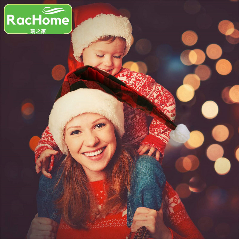 Decor de Crăciun Fericit Ornament de decorațiuni pentru casă Pălării de Moș Crăciun Cadou de An Nou Fericit Pălărie de Crăciun Pălării de Crăciun Roșu Negru în carouri Pălării de Moș Crăciun 1/3/5buc