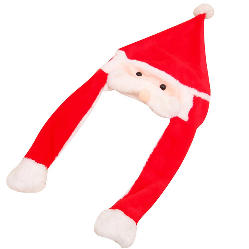 1 tk armsad jõulumütsid LED helendav flanell Tipptasemel jõulumütsid Jõuluvana mütsid Kaunistus pühadekingitused jõulukinke müts