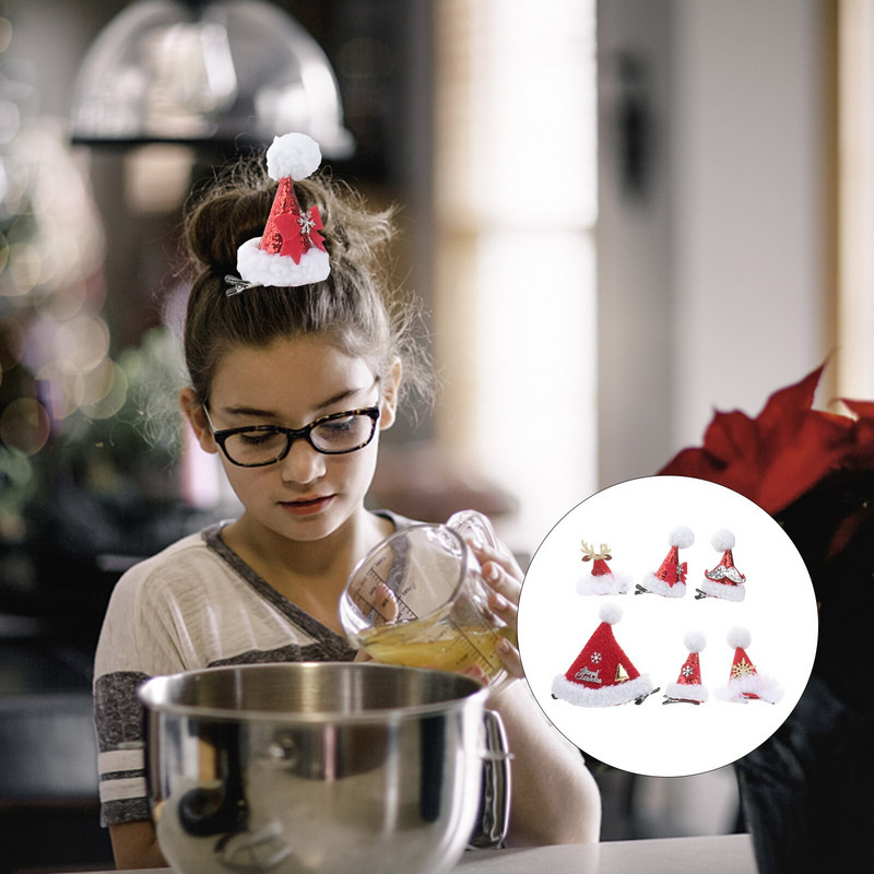 Jõulud Juukseklambrid Jõuluvana Punane Juuksenõel Peakate Aksessuaarid Sukad Stopper Barrettes Peokinkimine Ilusad juuksenõelad