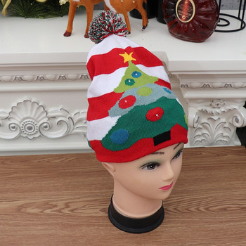 Χριστουγεννιάτικο κασκόλ Καπέλο LED Φωτεινό ανδρικό Παιδικό Φθινόπωρο Χειμώνας Ζεστό Πλεκτό Κασκόλ Καπέλο Κασκόλ Διακόσμηση πάρτι γενεθλίων Δώρο διακοπών