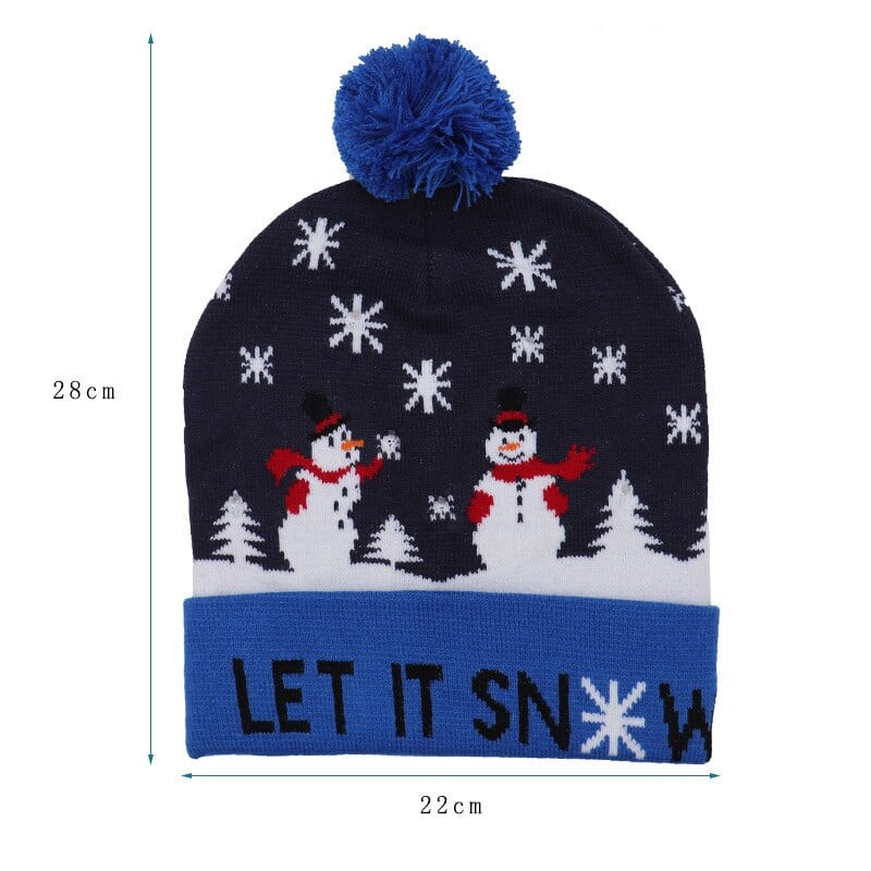 Jõulud Sall Müts LED Helendav Mehed Lapsed Sügis Talv Soe Koo Sall Müts Tantsupeo Kaunistus Sünnipäevapühade kingitus