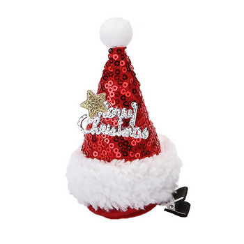 Щипка за коса Коледна шапка Ръчно изработени прекрасни шапки Фестивални консумативи Фиби за коса
